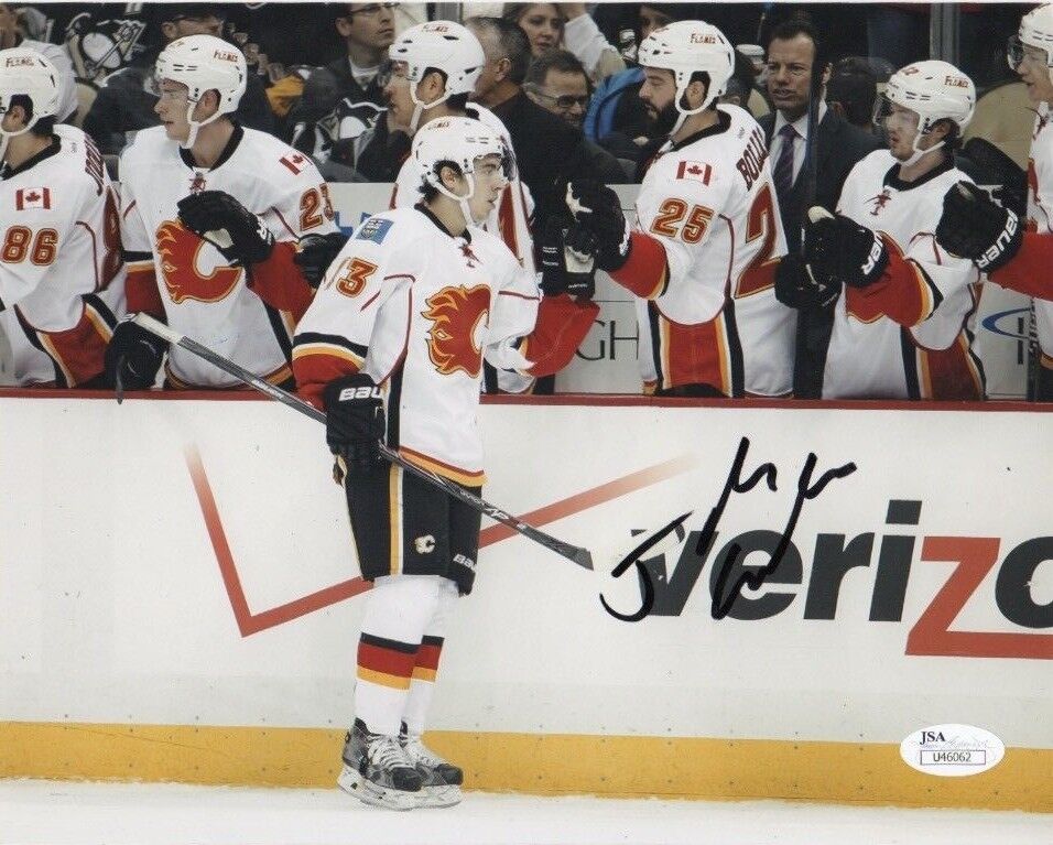 Calgary Flames Johnny Gaudreau Autographed Signed 8x10 Photo Poster painting JSA COA E