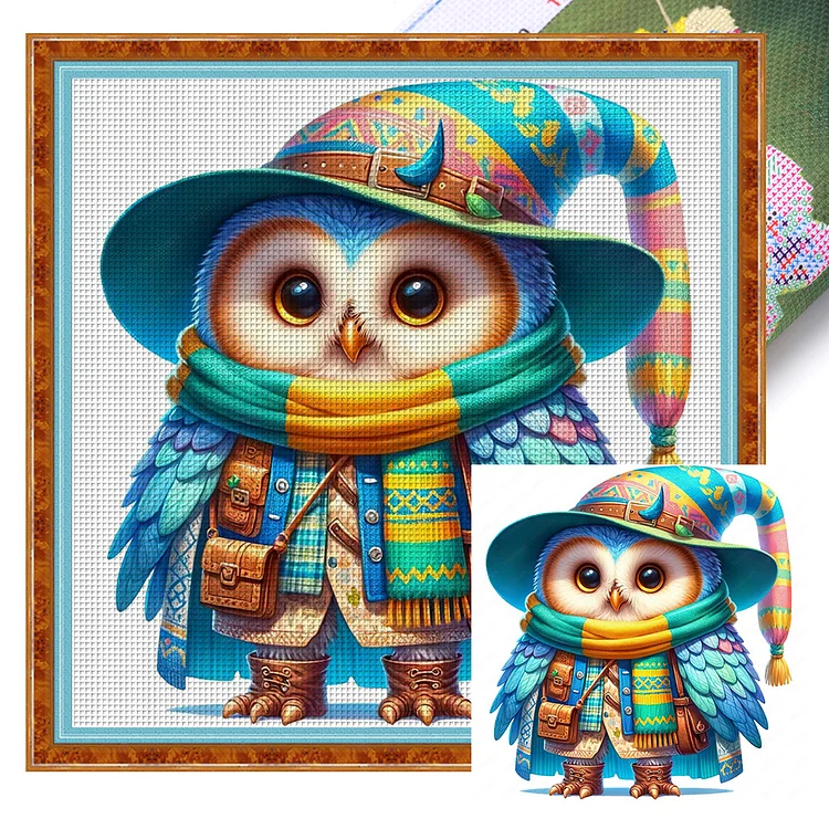 Halloween Owl (25*25cm) 18CT Stamped Cross Stitch gbfke