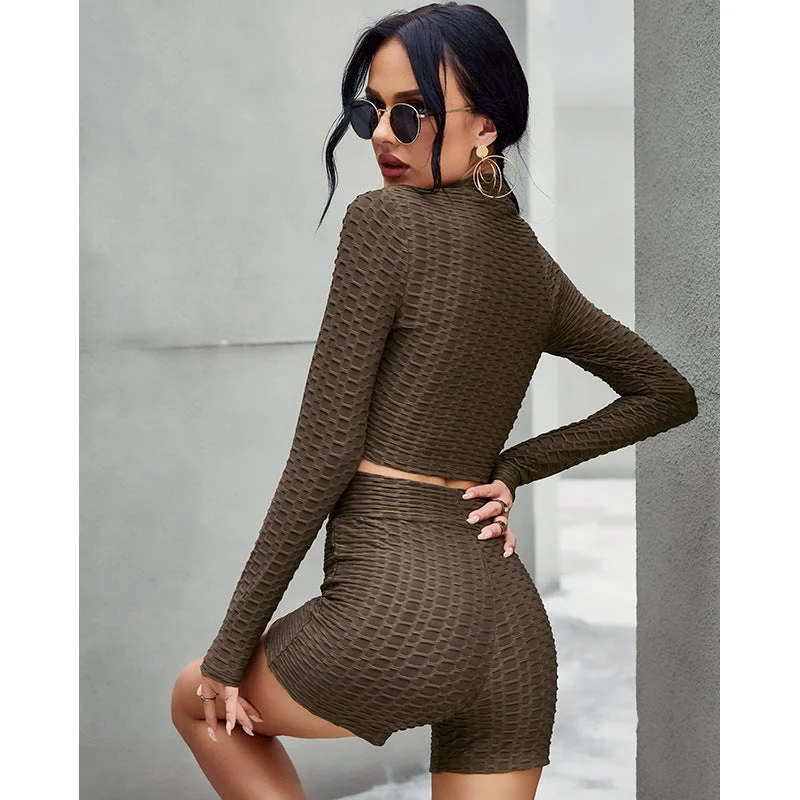 Women's Fitness Long-sleeved Casual Sports Suit