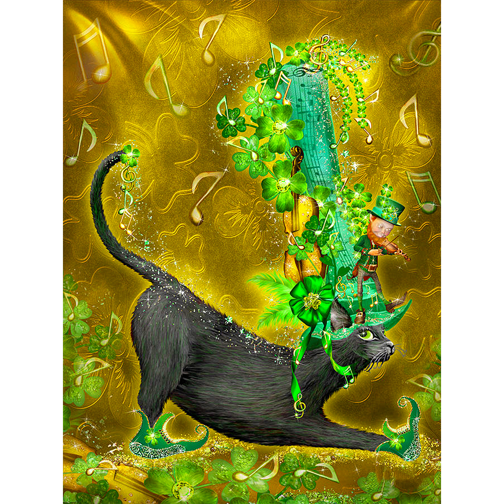 

Cat In Hat - Round Drill Diamond Painting - 30*40CM, 501 Original