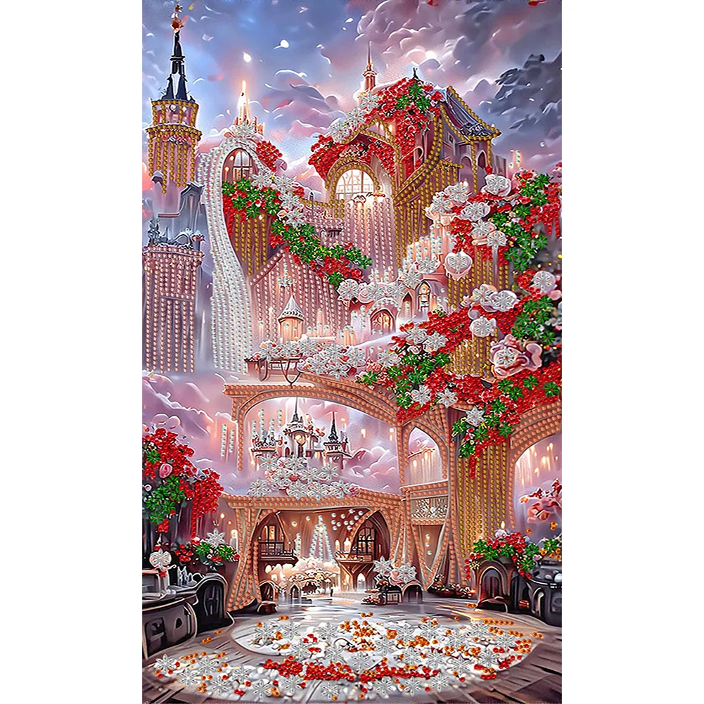 Partial Special-shaped Crystal Rhinestone Diamond Painting - Neverland Ranch(Canvas|30*50cm)
