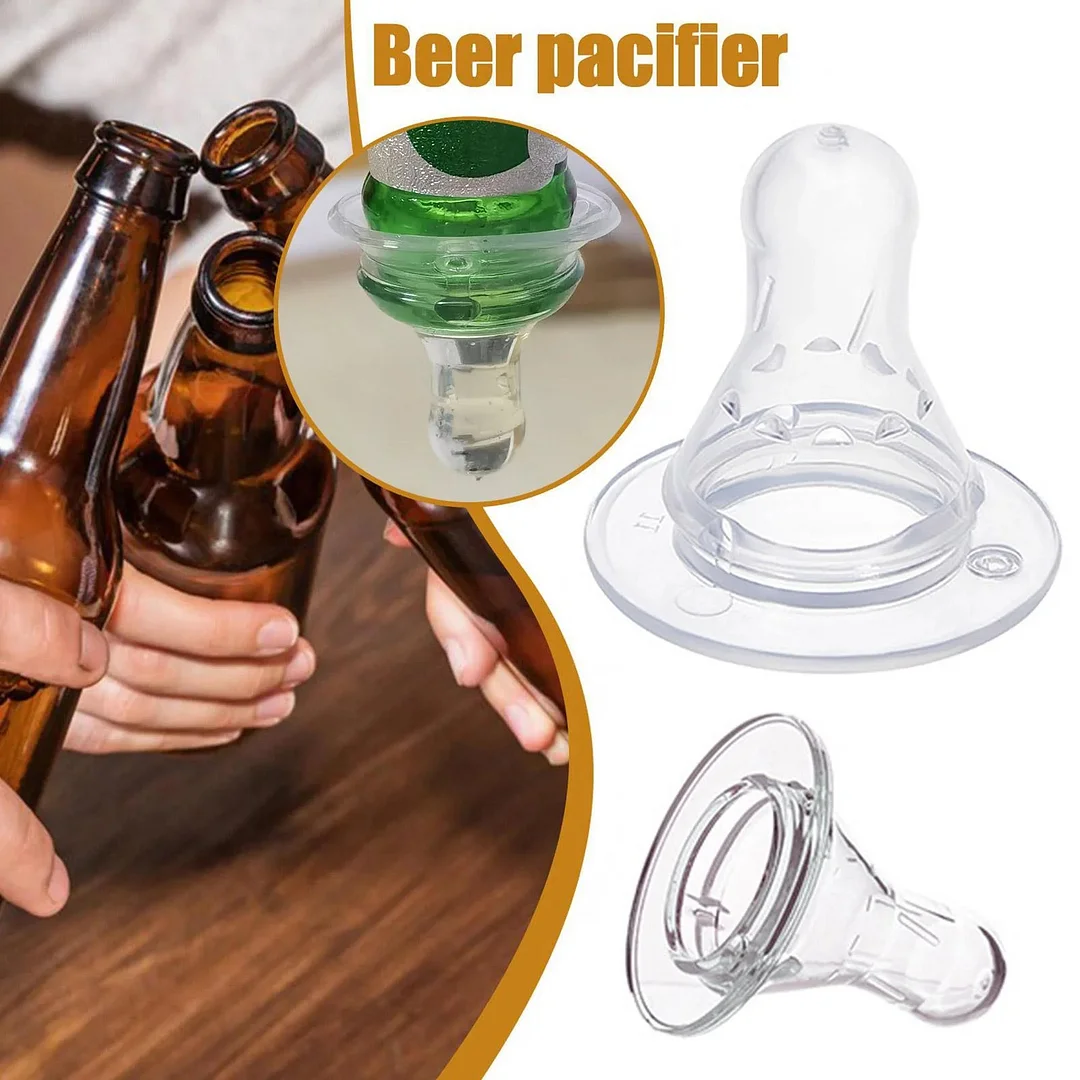 🔥New Year Hot Sale- 50% OFF🔥Soft Silicone Beer Bottle Pacifier