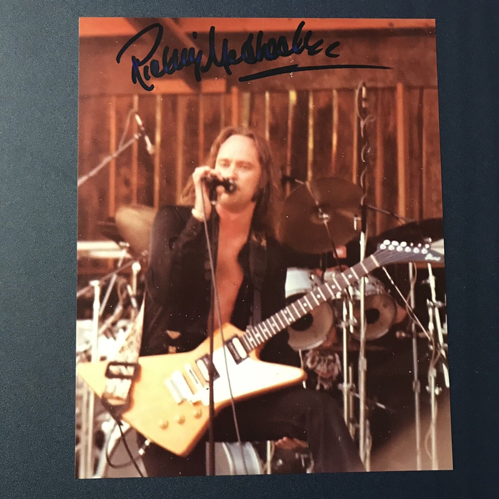 RICKEY MEDLOCKE SIGNED 8x10 Photo Poster painting AUTOGRAPHED BLACKFOOT LYNYRD SKYNYRD COA