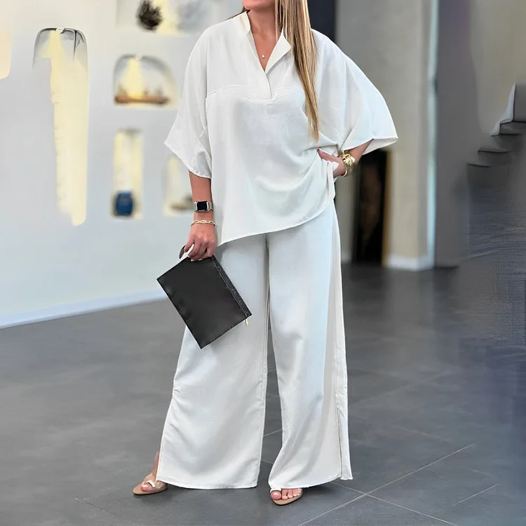 Tenue 2 pièces pour femme : haut oversize et pantalon large