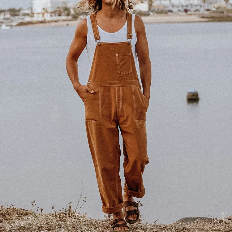 Men's Brown Overalls