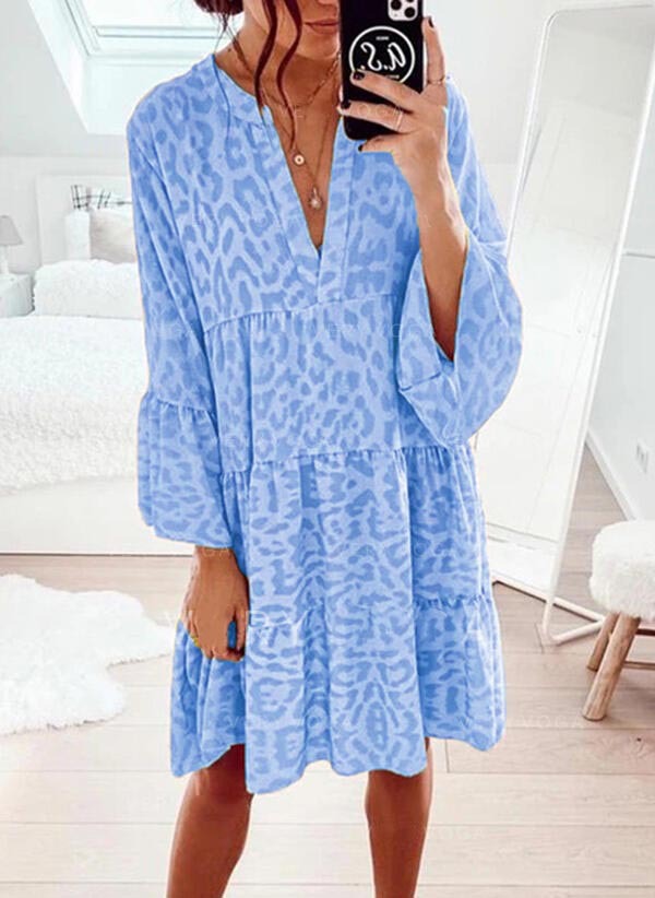  thdmladies Heavenly Hues Light Blue Print Dress thedmladies