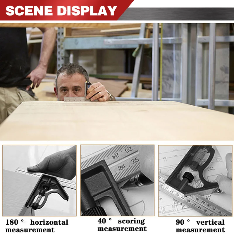 SAKER&reg; Combination Square Ruler