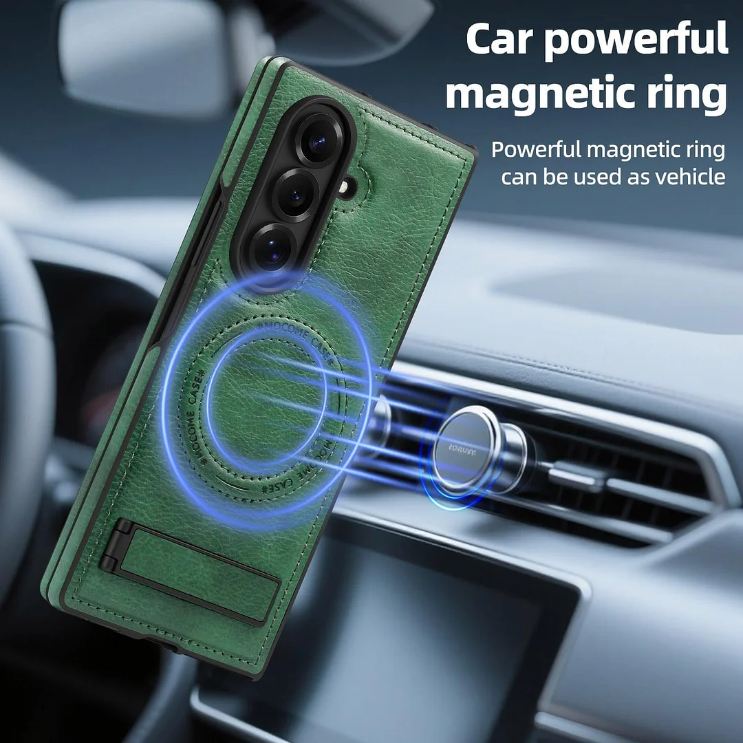 Samsung Galaxy Z Fold 6 Leather Case Magnetic Protective Case Holder Phone Case