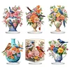 Vogelblumenvase aus Acryl - 5d DIY Craft Ornament