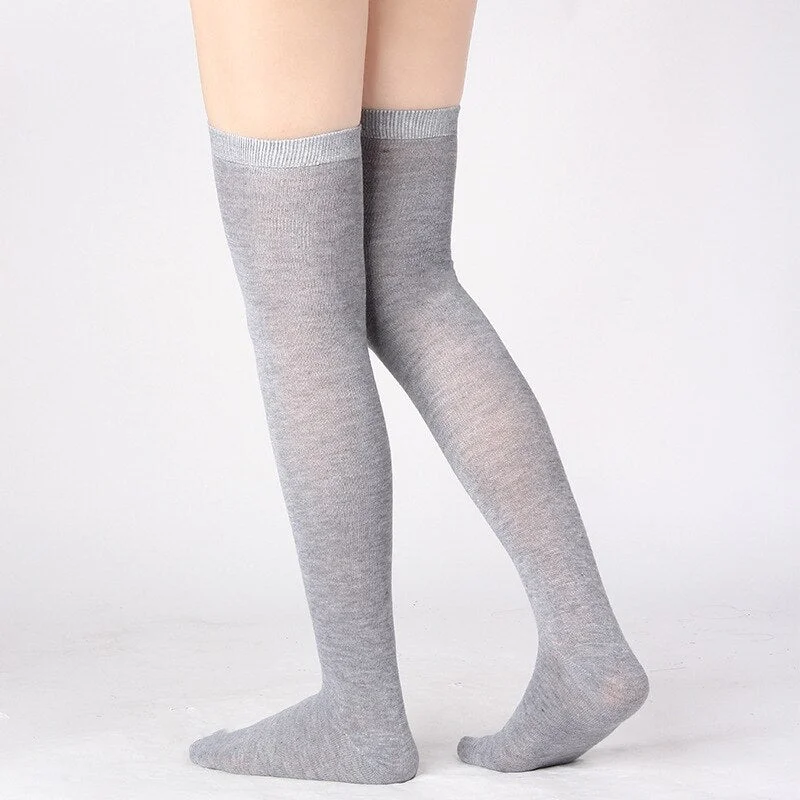 Stockings Women Elasticity Breathable Solid Elegant Thigh High Womens Stocking Sexy Korean Style Simple Trendy Cosplay Daily