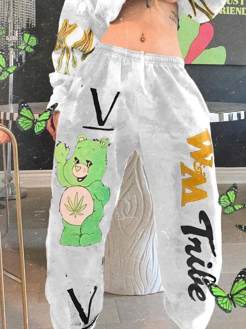 Street sports casual printed trousers-Allyzone-Allyzone