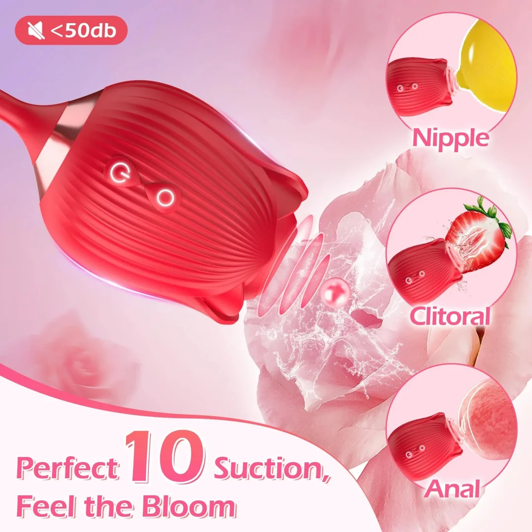 The Rose Toy With Mini Bullet Sucking Vibrator
