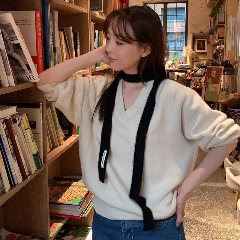 Women’s Minimalist Classic Style Solid Color Polyester Scarf