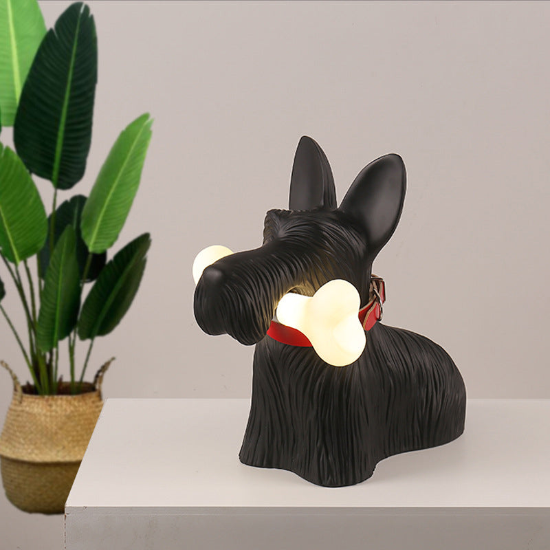 Designer Cartoon Resin Dog Table Lamp