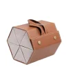 Leather Multi-Grid Glasses Box Hand-Folding Sunglasses Box Sun Glasses Box Jewelry Storage Box