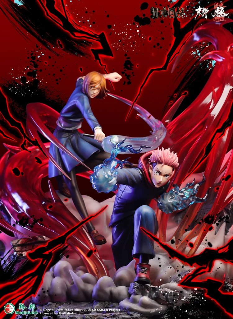 PRE-ORDER Manas Studio - Jujutsu kaisen " Itadori Yuji & Nobara Kugisaki: Black Flash" genuine authorized statue（Licensed) Statue(GK)-