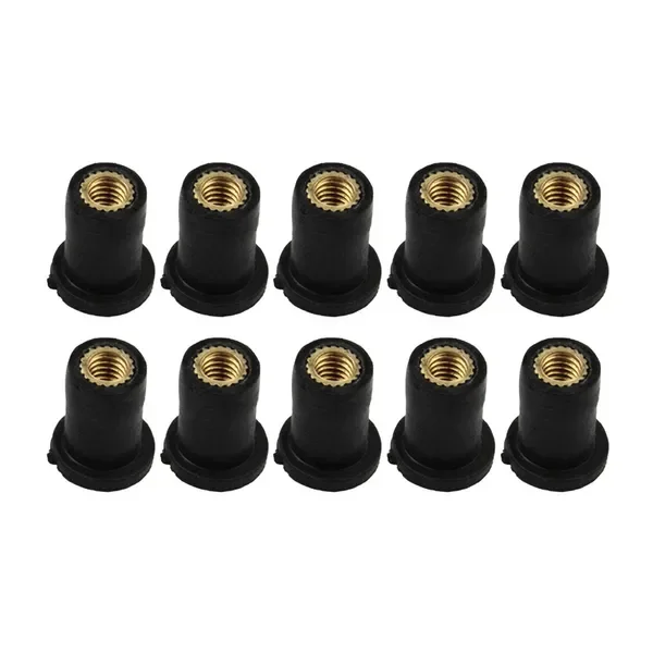 New 10PCS Motorcycle M4 M5 M6 Universal Rubber Well Nuts Windscreen Fairing Cowl Anodized Aluminum Moto Screws Bolts
