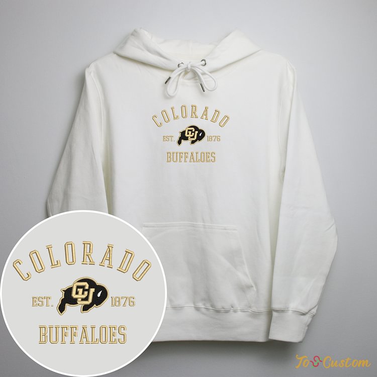 TOSCUSTOM™ Custom NCAA Colorado Buffaloes Team Embroidered Sweatshirts