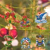 9pcs DIY Double-Sided Rhinestone Acrylic Diamond Art(Hello Christmas)