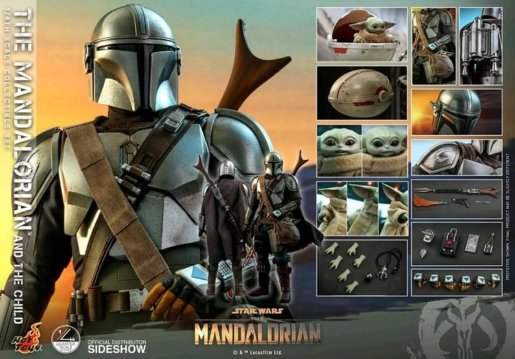 IN STOCK】Hottoys The Mandalorian™ and The Child Deluxe Version 1