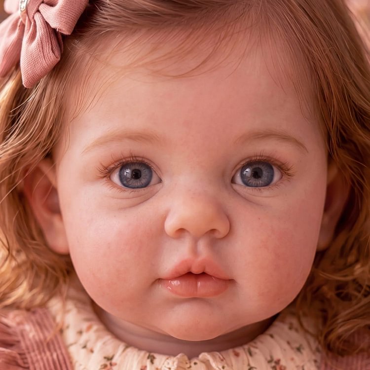 [Pre-Order] Babeside Maisie 20&rdquo; Vinyl Reborn Girl Doll &ndash; Hand-Rooted Hair, Blue Eyes & Pink Dress