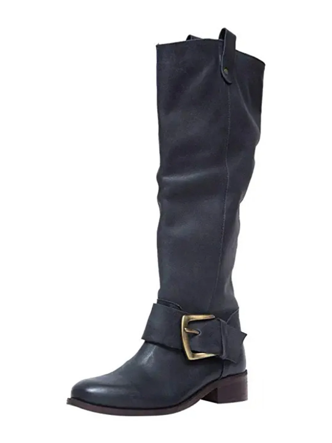 Flat Heel Leather Boots | EGEMISS