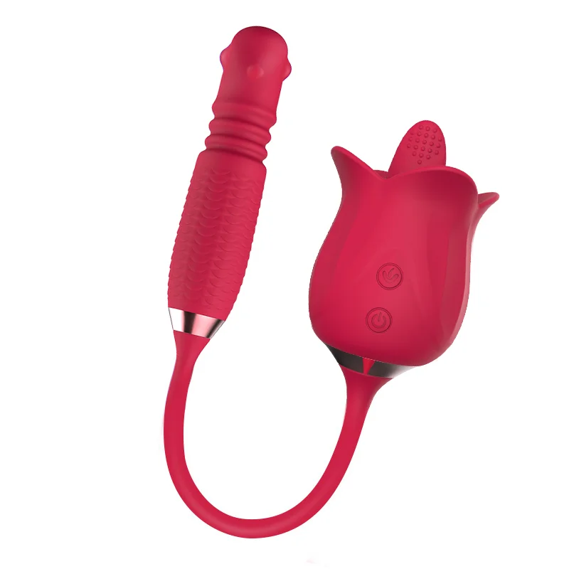 red tongue vibrating rose sex toy