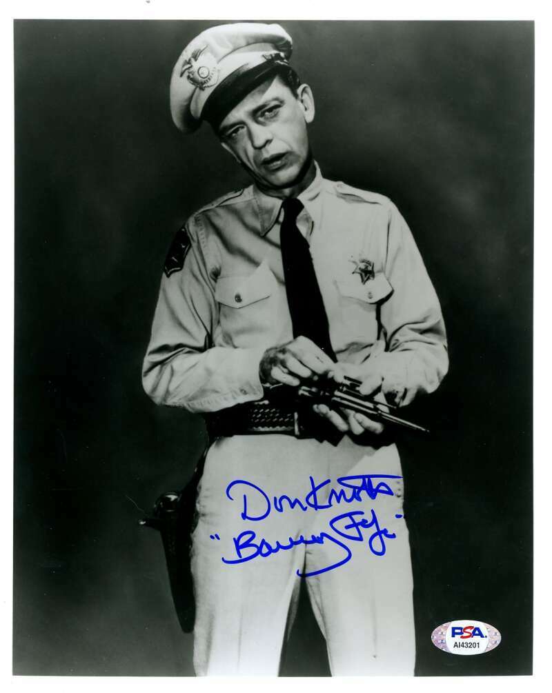 Don Knotts PSA DNA Coa Signed Barney Fife 8x10 Photo Poster painting Autograph