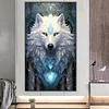 Ice Aurora Wolf - Round/Square AB Drills Diamond Painting(45x75cm)