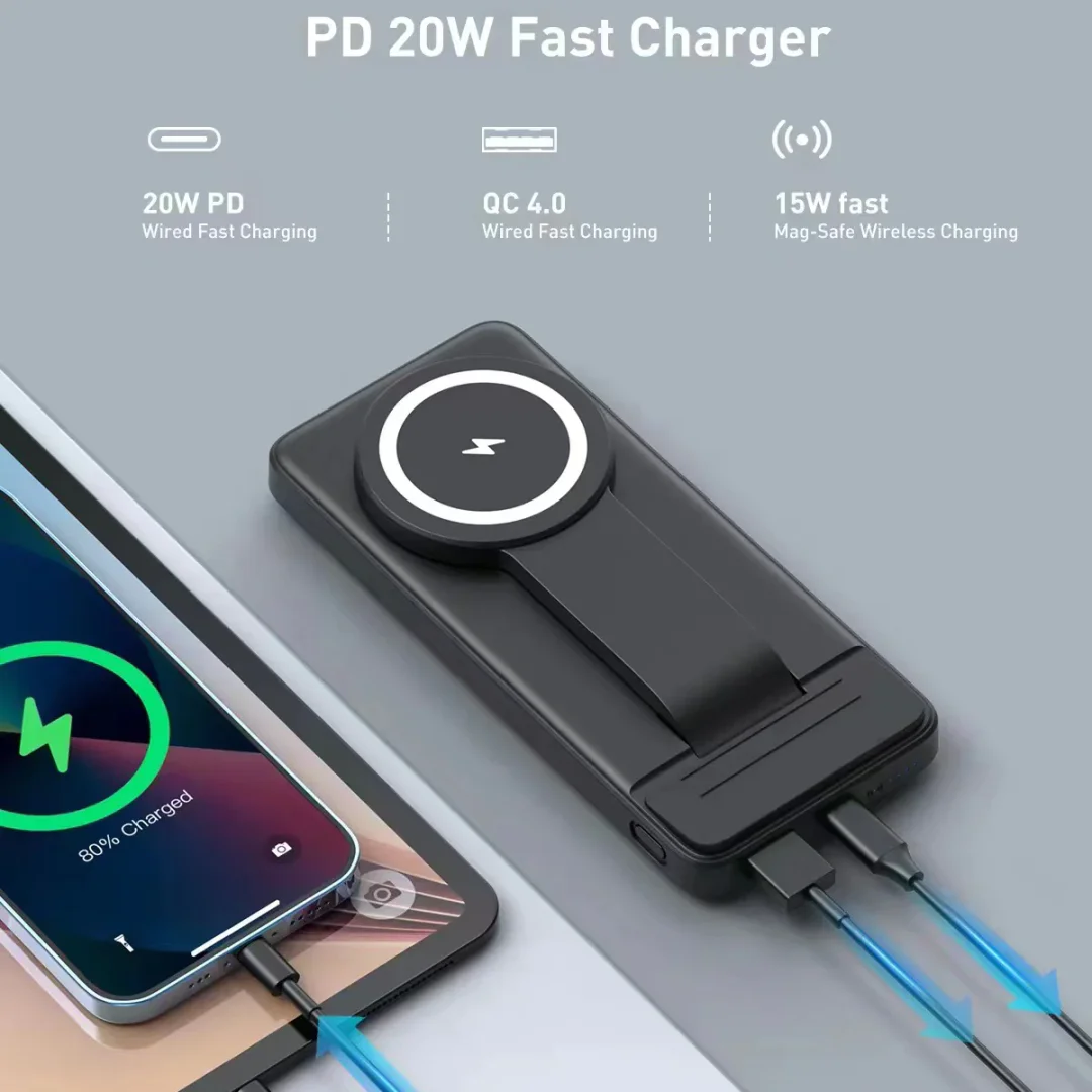 Multi-functional Magnetic Support Five-in-one Wireless Charger