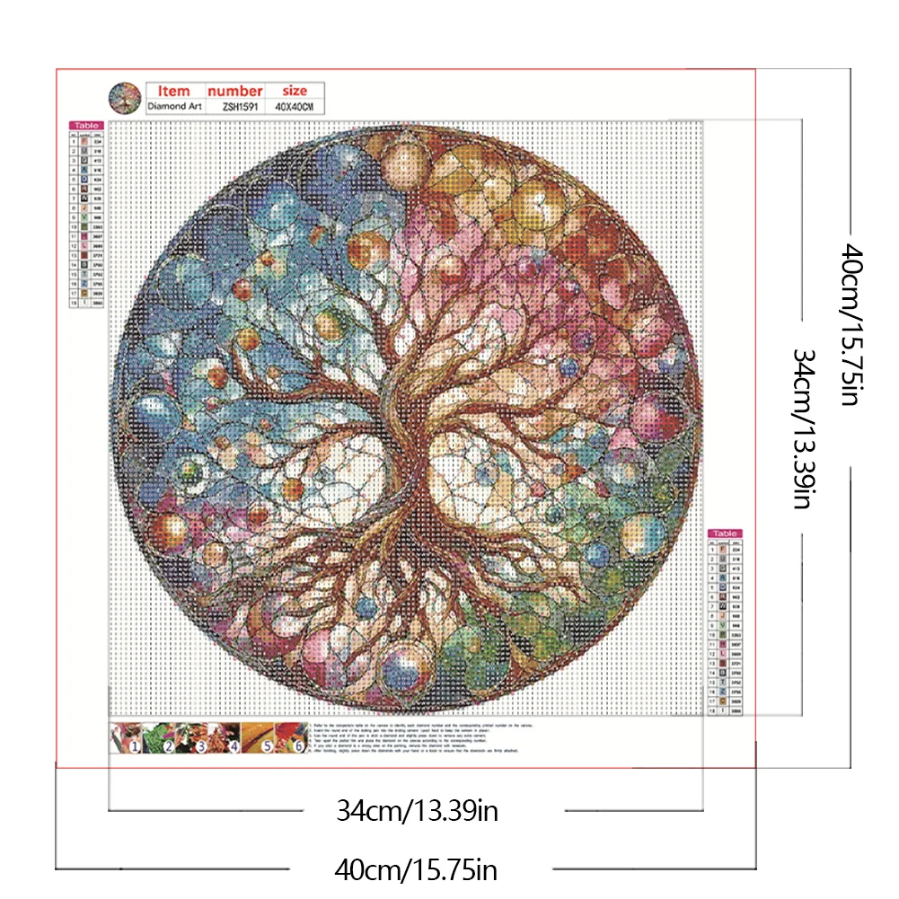 Diamond Painting - Full Round Drill - Life Tree(Canvas|40*40cm)