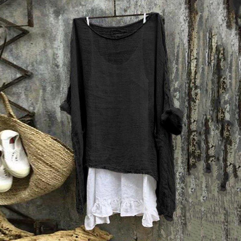 Solid basic simple V-neck shirt