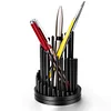 Modern Metal Pen Holder Creative Rotating Stainless Steel Pen Holder Designer Desktop Storage Box