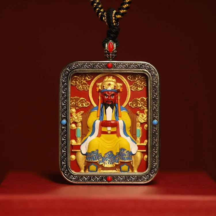 Thangka Buddha White Bronze Wealth and ProtectionDragon WuYe Square Thangka