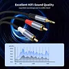 3.5mm To RCA Cable Nylon Braided 3.5mm 1/8 Inch Male TRS To 2 RCA Y Splitter Cable for Smartphones MP3 Tablets Speakers HDTV