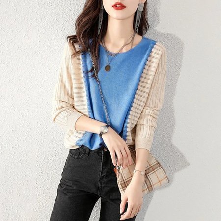 V Neck Long Sleeve Shift Shirts & Tops QueenFunky