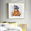 Halloween Owl-14CT Counted Cross Stitch 35*35cm