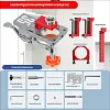 All-In-One 35mm Hinge Drilling Guide Jig, Woodworking Positioning Tool for Wardrobe & Cabinet Mounting