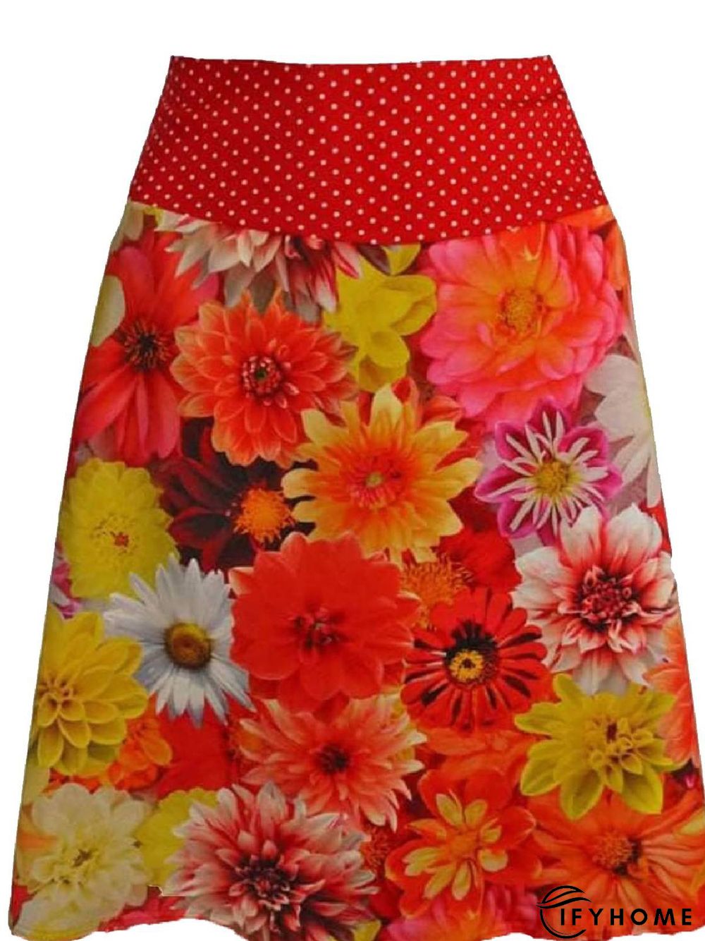 Floral-Print Casual Skirt | IFYHOME