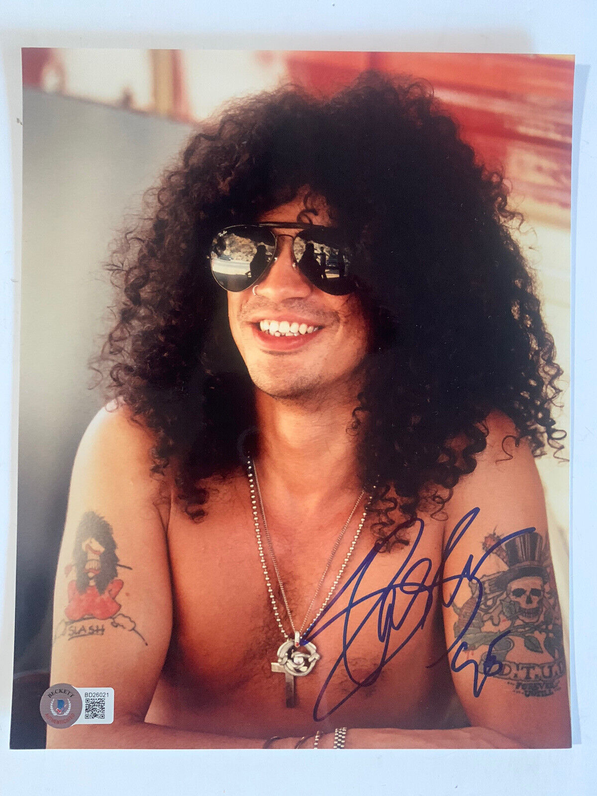 Slash Guns & Roses Signed Autographed 8x10 Photo Poster painting BAS Beckett Certified