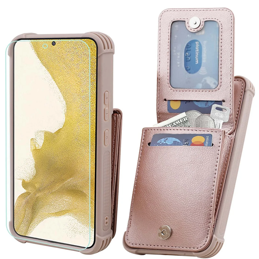 VANAVAGY Wallet Case for Galaxy S23 5G