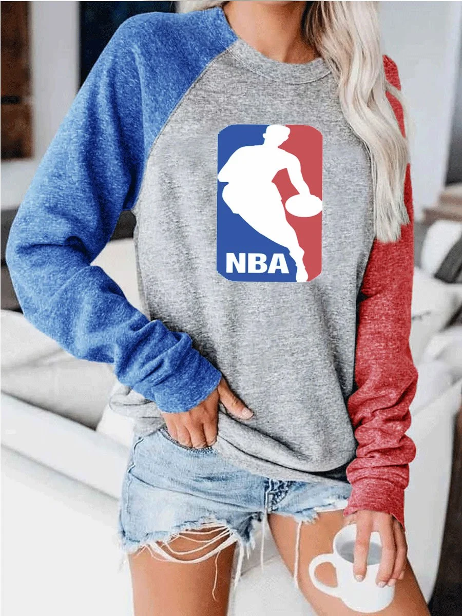 Basketball Love Colorblock Sweatshirt