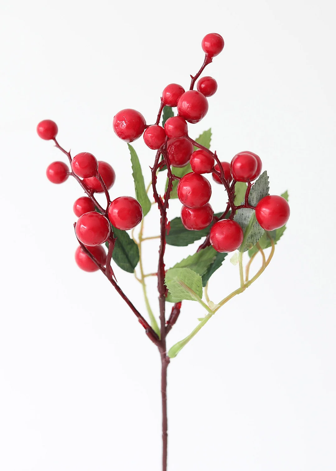 Artificial Holiday Berries in Red - 13"