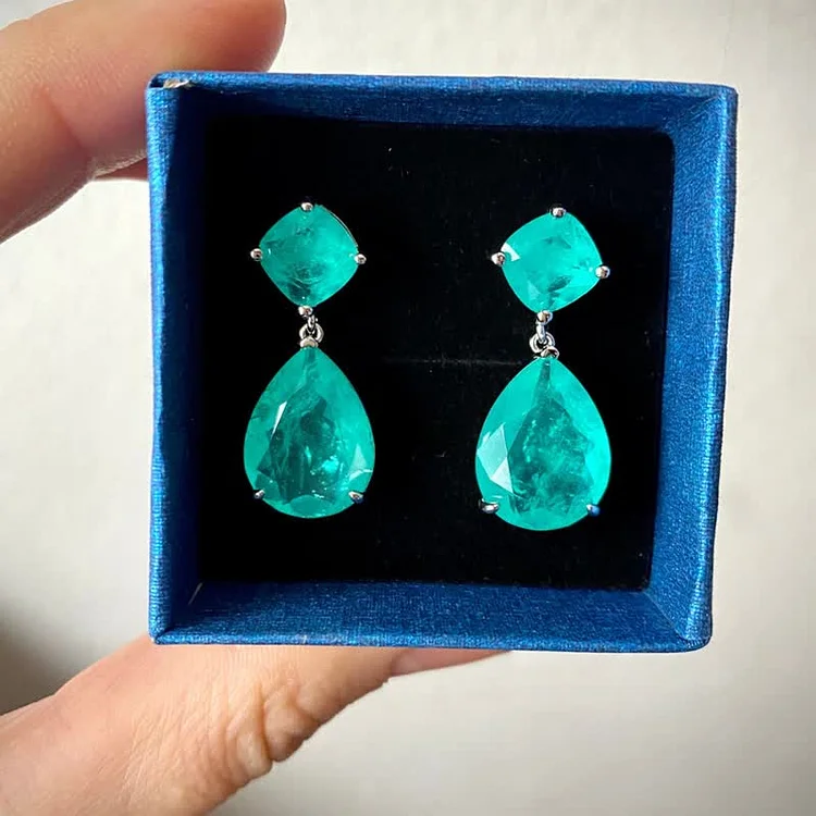 Paraiba Tourmaline Water Drop Earrings