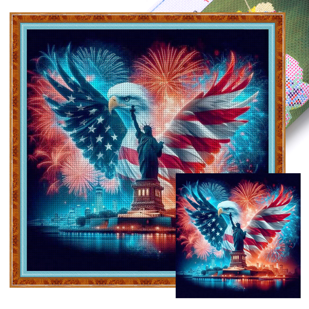 Independence Day Full 11CT Pre-stamped Canvas(50*50cm) Cross Stitch