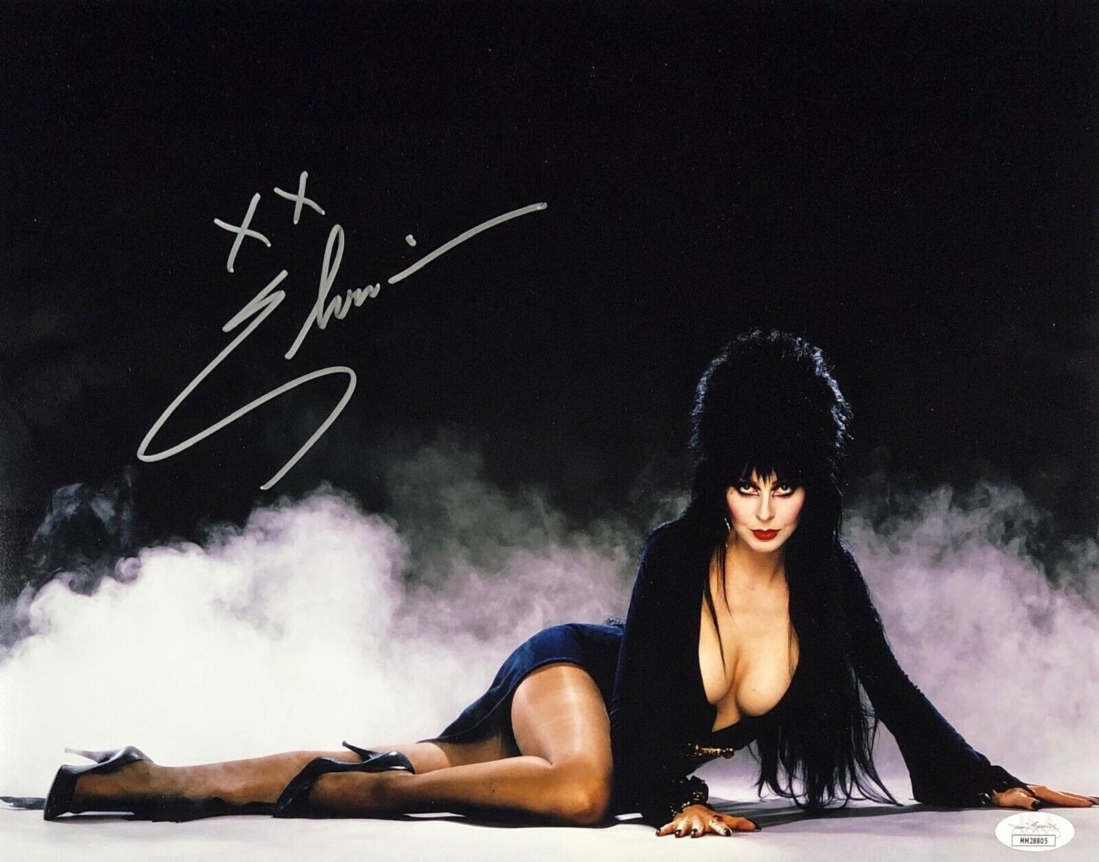 ELVIRA Autographed Hand SIGNED 11x14 Photo Poster painting Mistress of the Dark JSA CERTIFIED