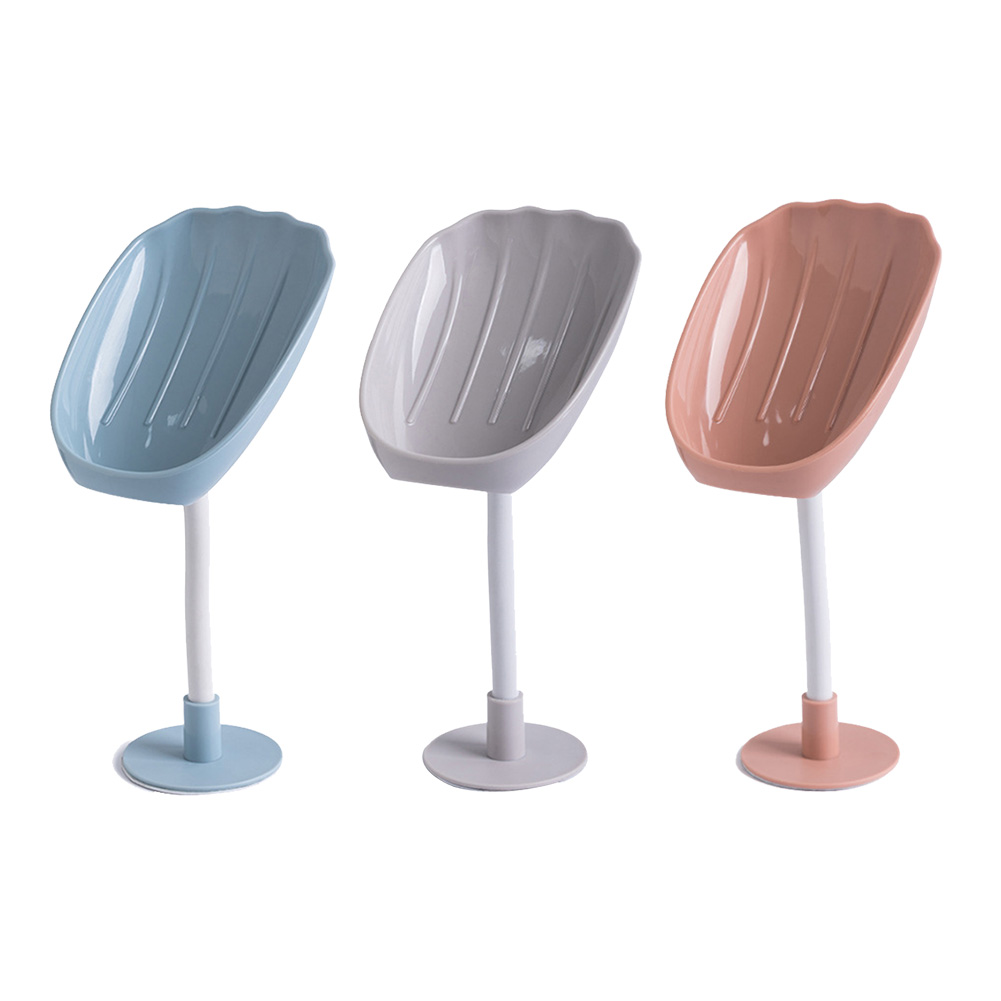 

Soap Dish Drain Suction Cup Punch-free Soap Holder Box Bathroom Supplies, Blue, 501 Original