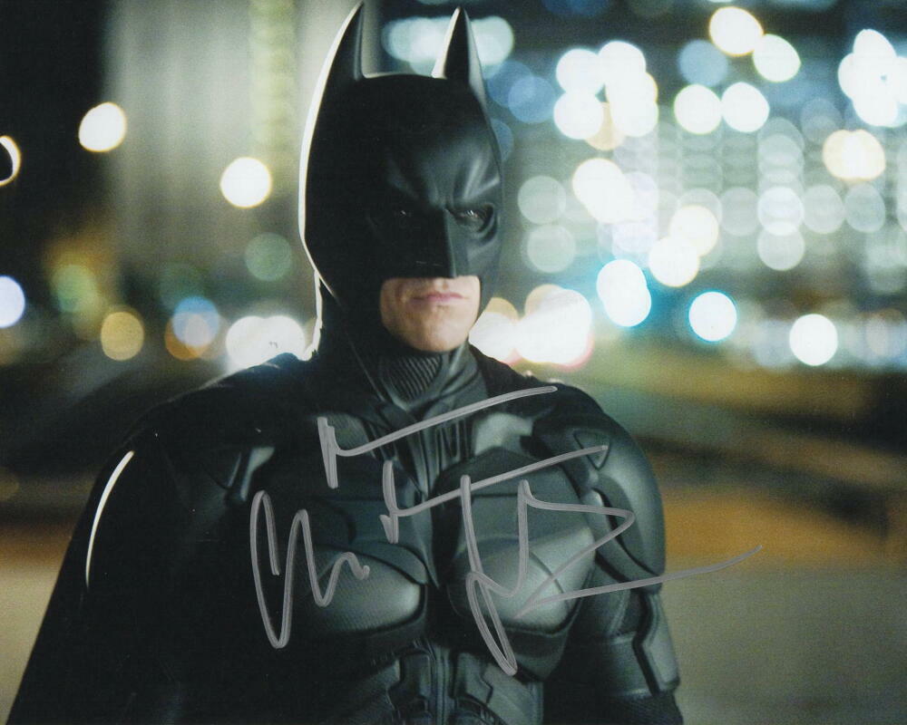 CHRISTIAN BALE SIGNED AUTOGRAPH 8X10 Photo Poster painting - CHRISTOPHER NOLAN 'S BATMAN, RARE