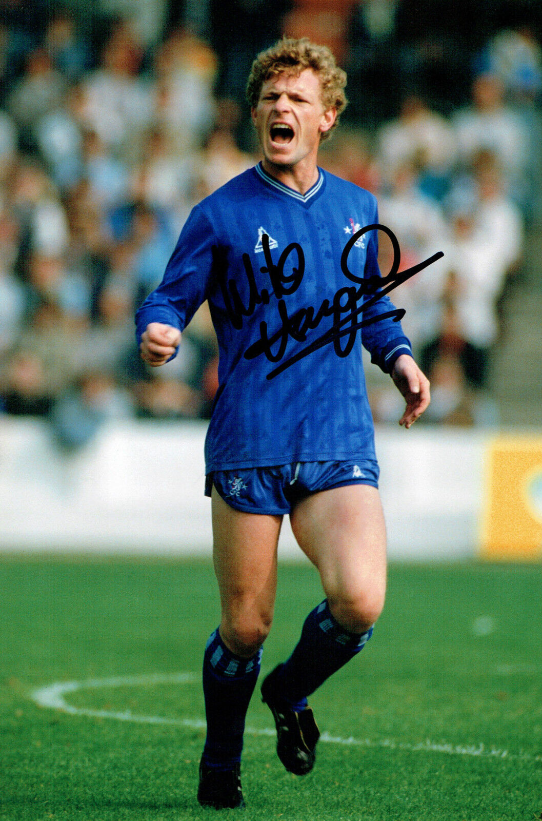 Micky Mickey HAZARD SIGNED Autograph 12x8 Photo Poster painting CHELSEA Legend AFTAL COA