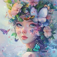 Whimsical Flower Girl - Diamond Painting